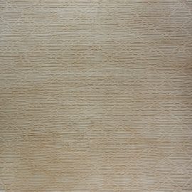 “Intaglio” Contemporary Geometric Lozenge Soft Beige Hand-Knotted Wool Rug N12028