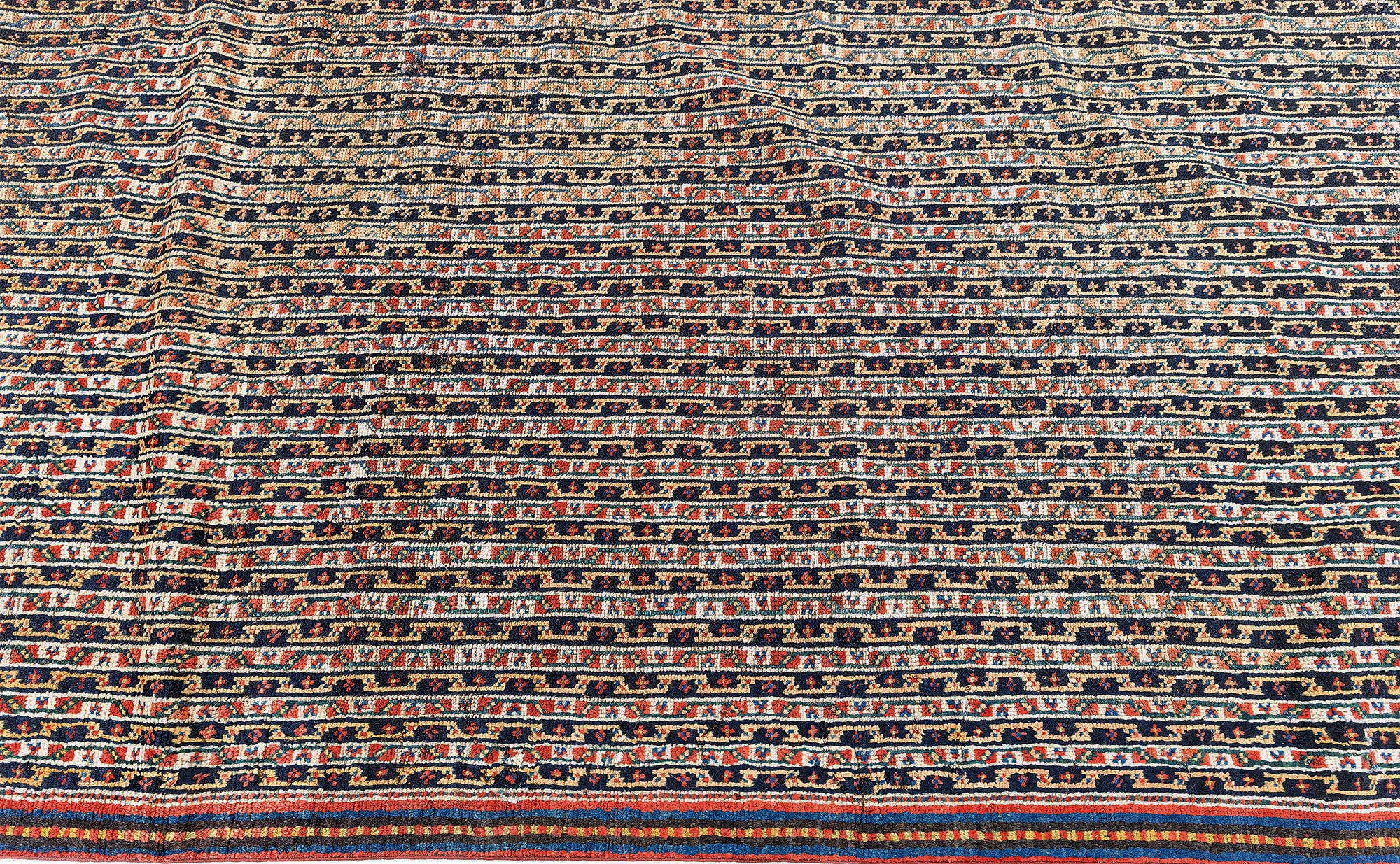 Antique Malayer Persian Allover Floral Warm Tan Hand-Knotted Wool Runner – Circa 1930 BB7024 Antique Malayer Persian Allover Floral Warm Tan Hand-Knotted Wool Runner – Circa 1930 BB7024
