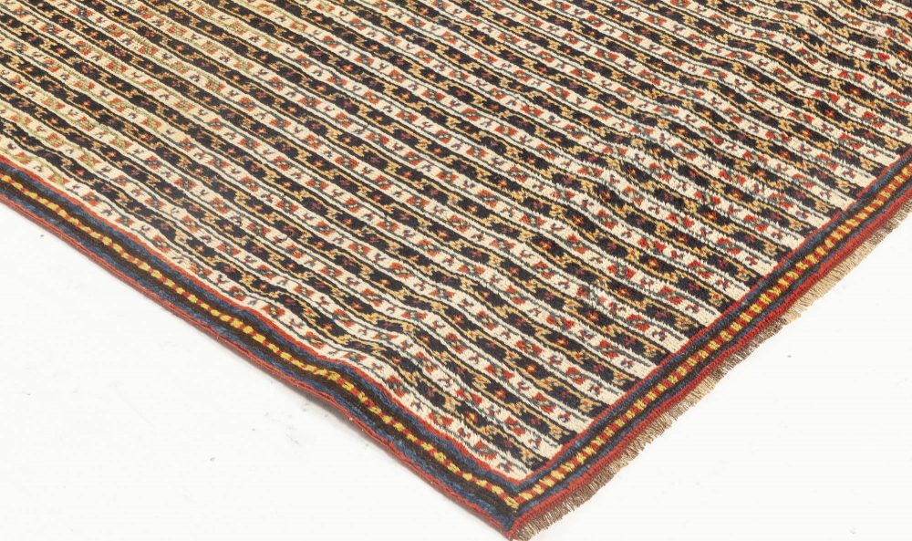 Fine Antique Persian Feraghan Handmade Wool Runner in Beige, Blue, Brown, Red BB7023
