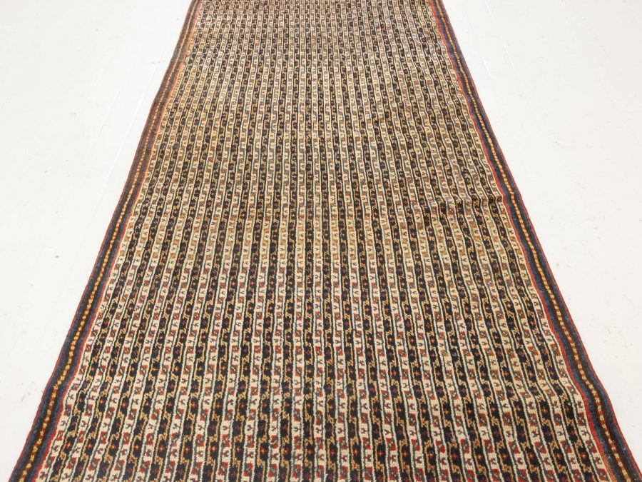 Fine Antique Persian Feraghan Handmade Wool Runner in Beige, Blue, Brown, Red BB7023