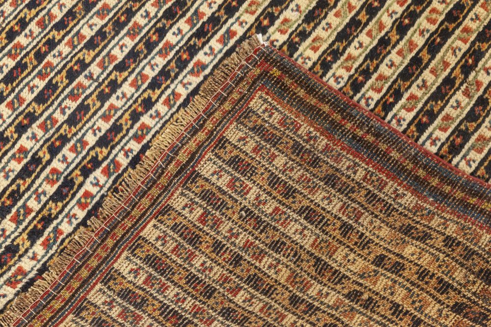 Fine Antique Persian Feraghan Handmade Wool Runner in Beige, Blue, Brown, Red BB7023