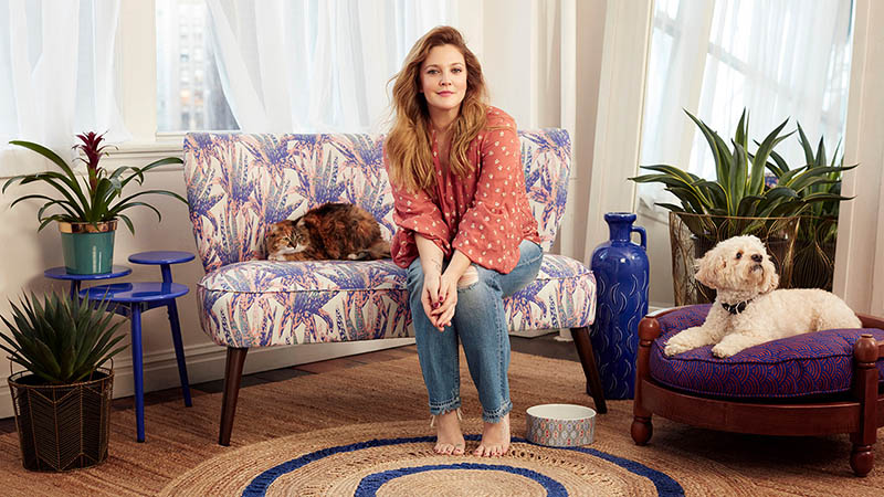 boho interior decor drew barrymore home (7)