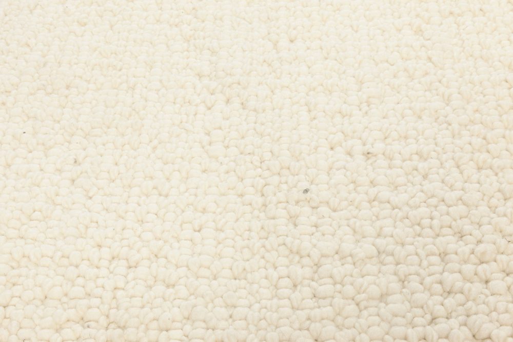 Doris Leslie Blau Collection Alpine White Handmade in Natural Lambswool Runner N12049