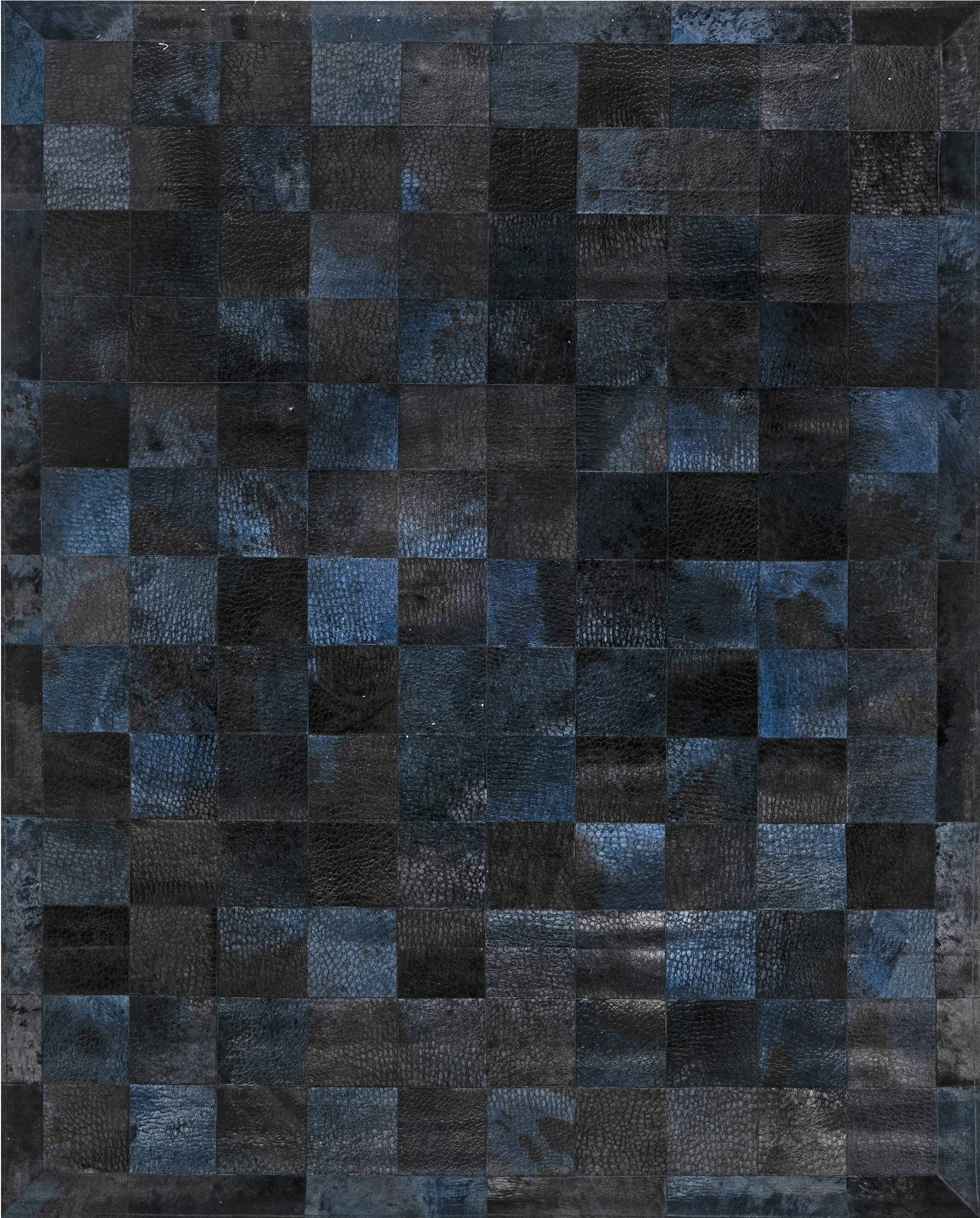 Modern Geometric Square Blue Black And, Blue And Black Rug