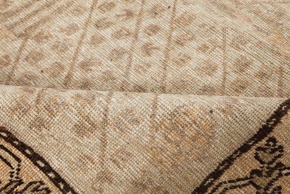 Mid-20th century Samarkand Handmade Wool Rug in Beige, Brown, Pink BB7043
