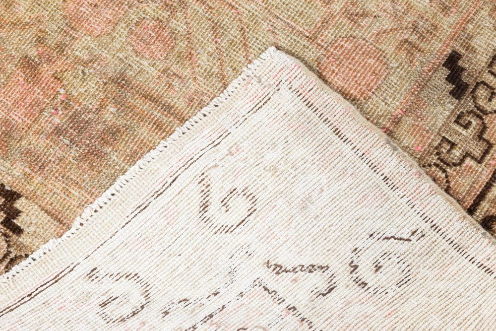 Midcentury Samarkand Handmade Wool Rug in Light Gray, Beige, Brown and Pink BB7047