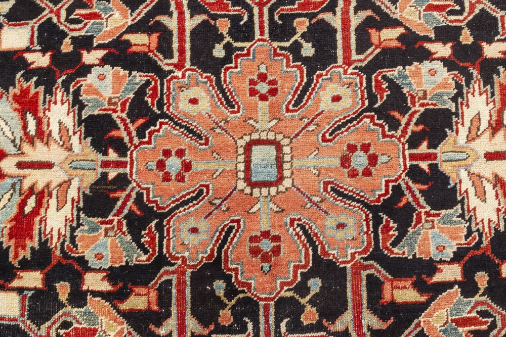 1930s Persian Heriz Rug in Beige, Blue, Brown, Pink and Red BB7060