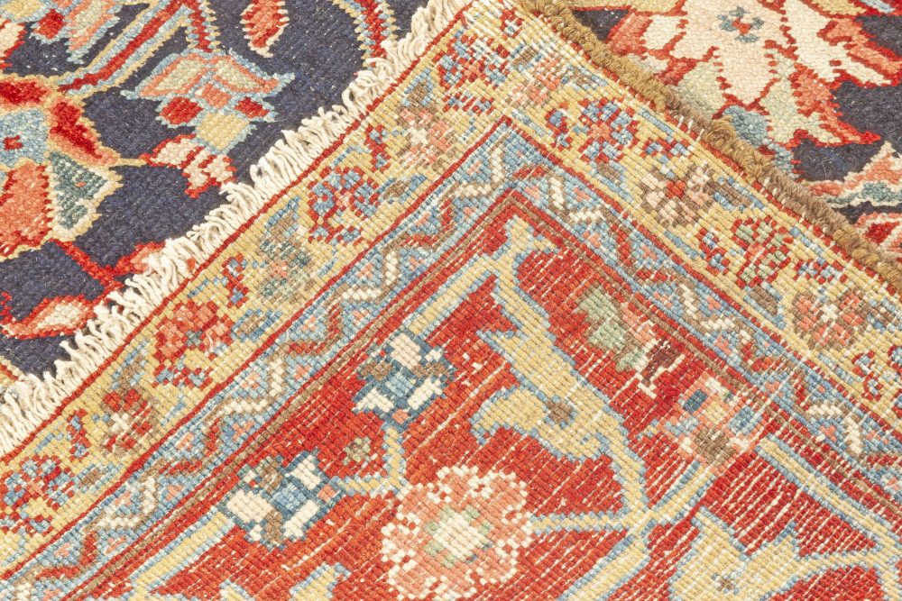 1930s Persian Heriz Rug in Beige, Blue, Brown, Pink and Red BB7060