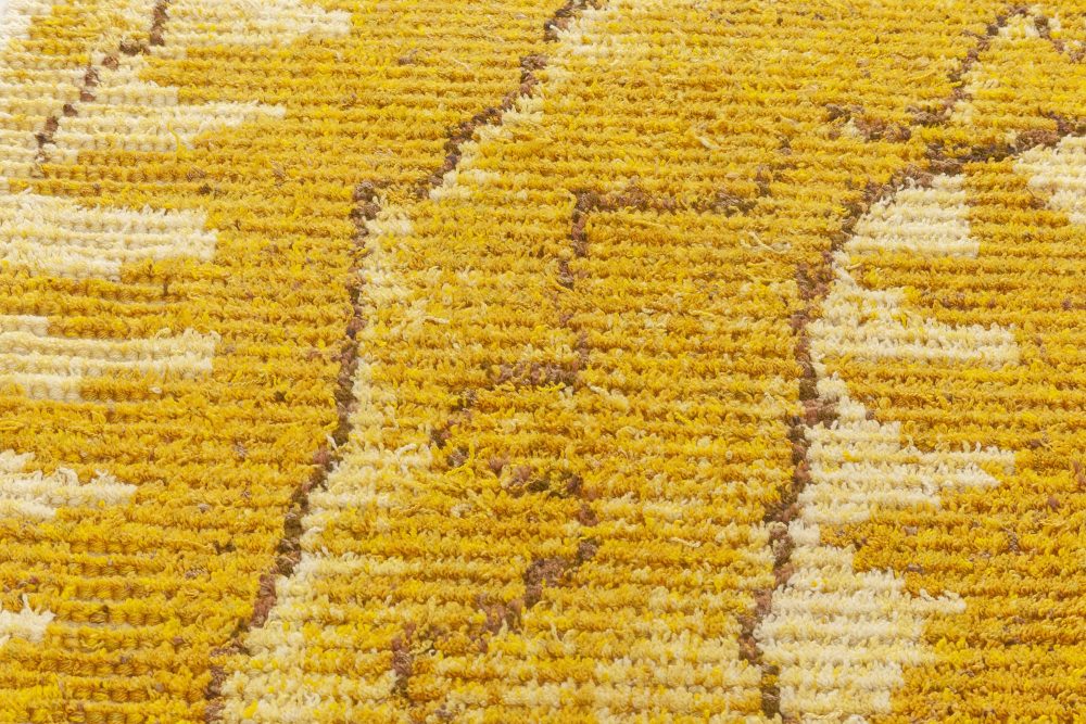 Mid-Century Yellow “Solrosen” Rya Rug by Marta Maas-Fjetterstrom BB7063