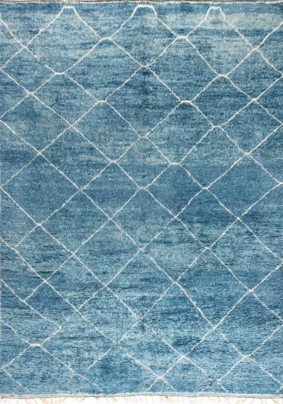 blue modern rug