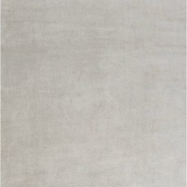 Modern Hand-Knotted Stripes Light Gray Handmade Silk Rug “Serica” N12104