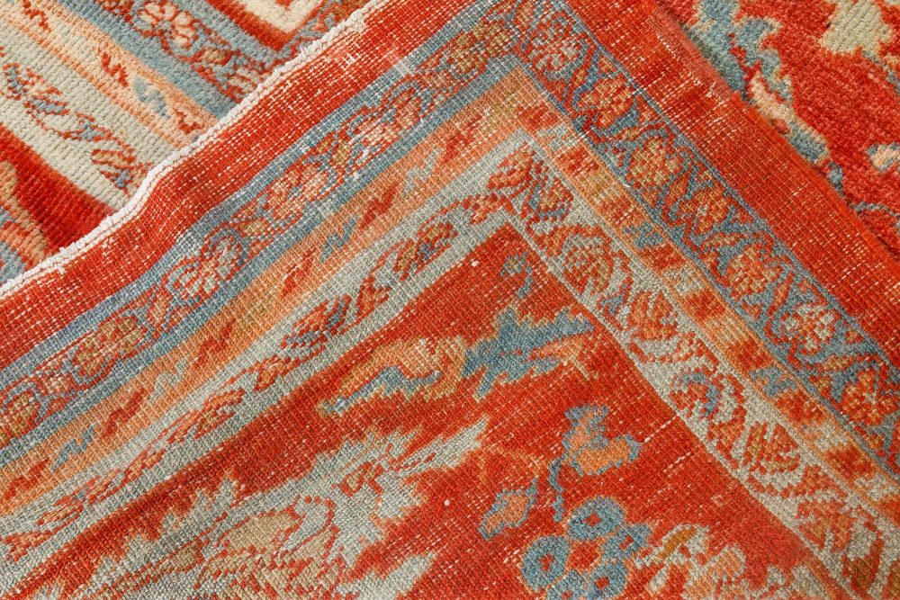 1900s Persian Sultanabad Beige, Blue, Brown, Pink and Red Rug (Size Adjusted) BB7145