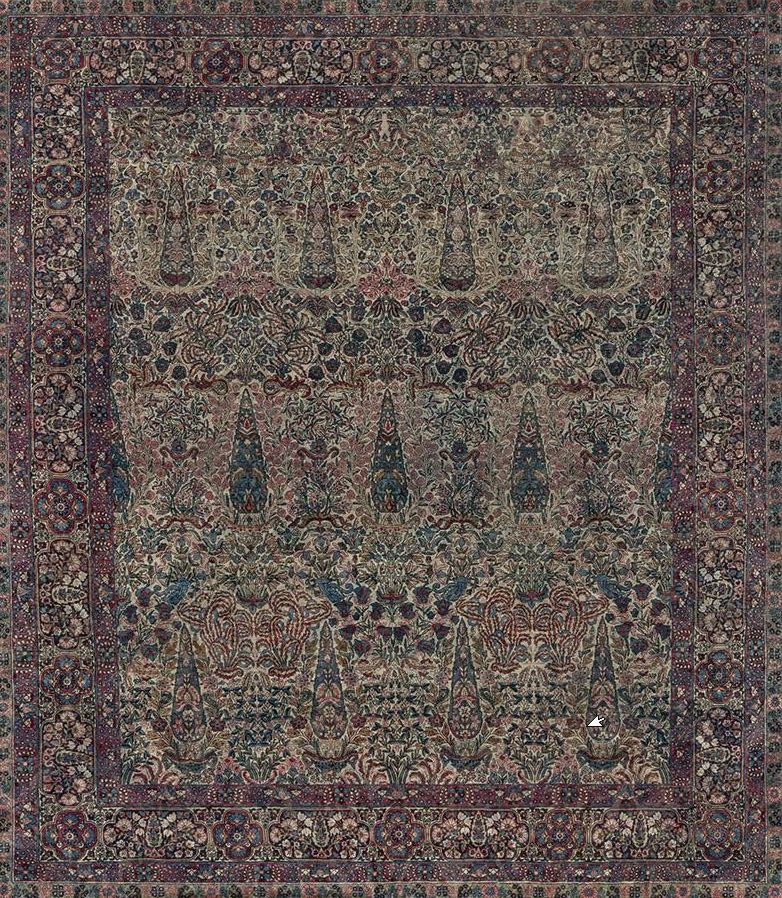 Antique Persian Kirman Rug BB7345 by DLB