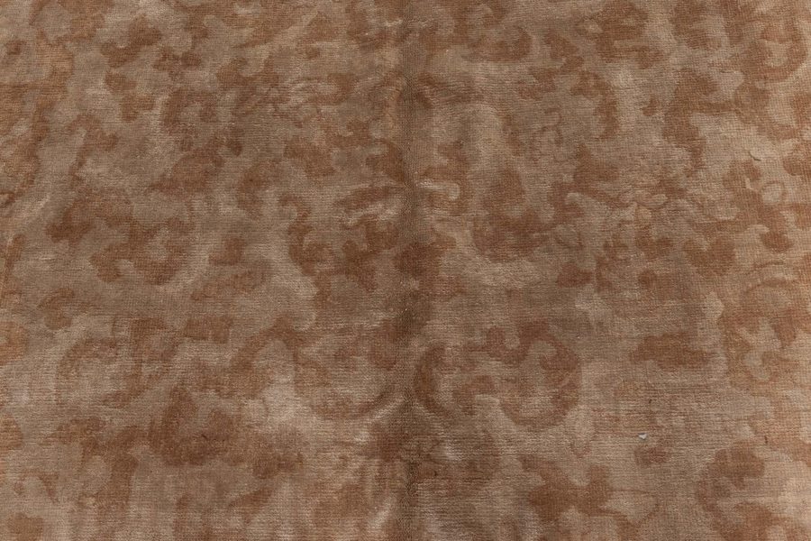 Midcentury Chinese Brown Handmade Wool Rug BB7348