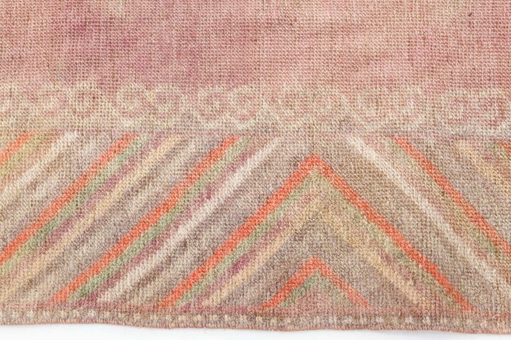 Mid-20th century Samarkand Beige, Brown, Green, Orange, Purple Wool Rug BB7301