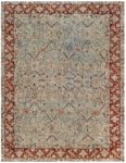 Antique Persian Tabriz Blue Background <mark class='searchwp-highlight'>Floral</mark> Handmade Wool Rug BB7343