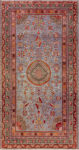 Mid-20th Century Samarkand Brown, Gold, <mark class='searchwp-highlight'>Orange</mark>, Pink, Purple, Red Wool Rug BB7341