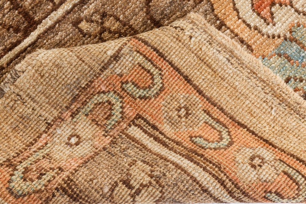 Midcentury Turkish Rug in Beige, Blue, Brown, Green, and Orange BB7367