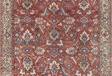 Antique Persian Heriz Rug in Blue, <mark class='searchwp-highlight'>Pink</mark>, Red, White, and Yellow BB7373