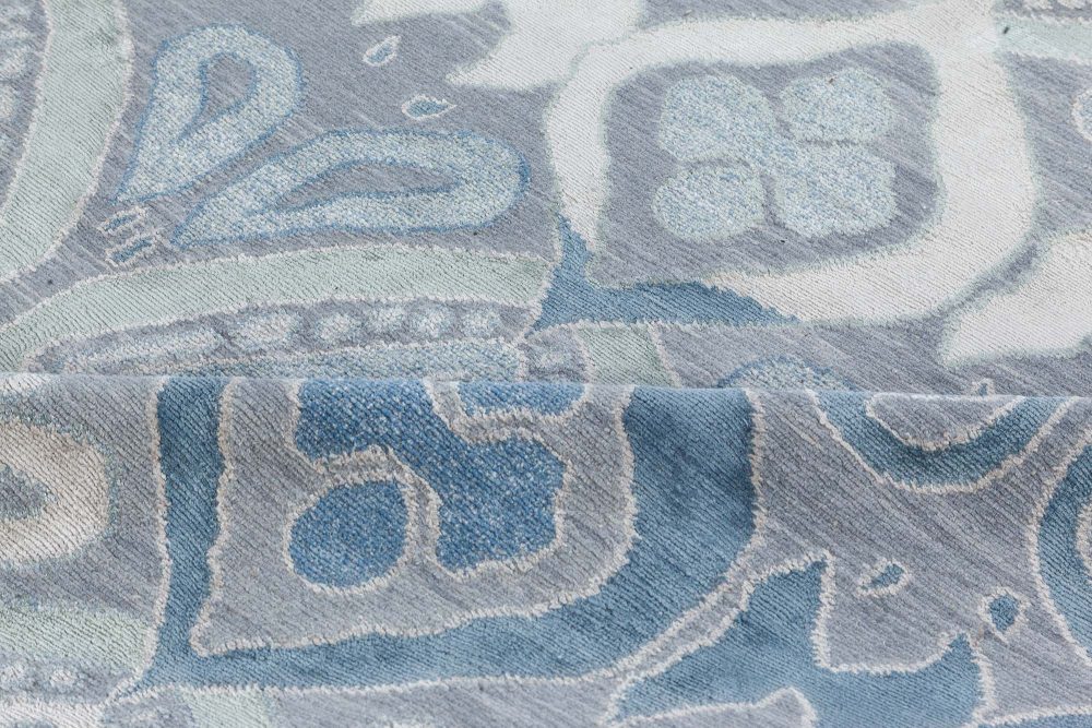 Doris Leslie Blau Collection Blue-Grey Mandorla Rug N12136