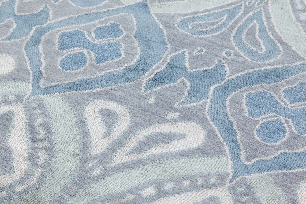 Doris Leslie Blau Collection Blue-Grey Mandorla Rug N12136