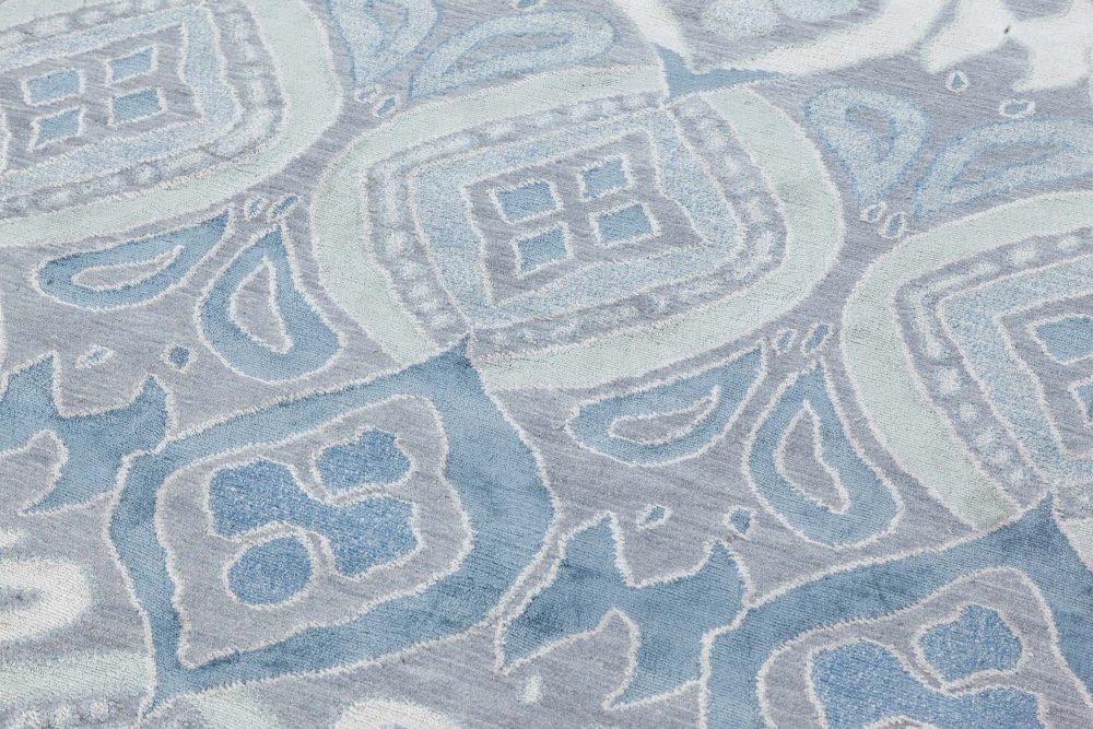 Doris Leslie Blau Collection Blue-Grey Mandorla Rug N12136