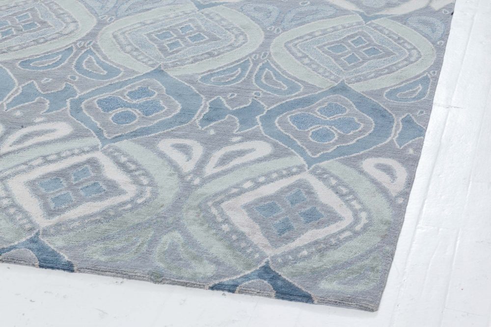 Doris Leslie Blau Collection Blue-Grey Mandorla Rug N12136