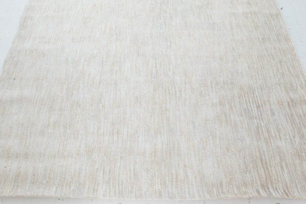 Doris Leslie Blau Collection Modern Beige, Gray, Gold Hand Knotted Wool Rug N12141