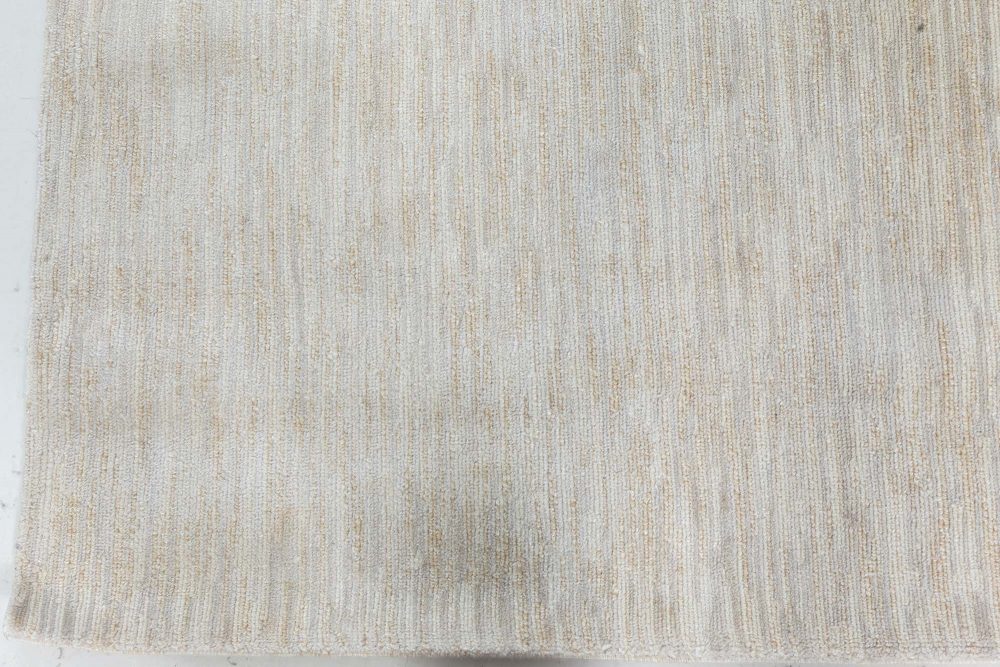 Doris Leslie Blau Collection Modern Beige, Gray, Gold Hand Knotted Wool Rug N12141