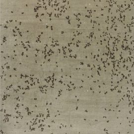 Abstract Modern Floral Warm Tan Handmade Rug “Lithos” N12137