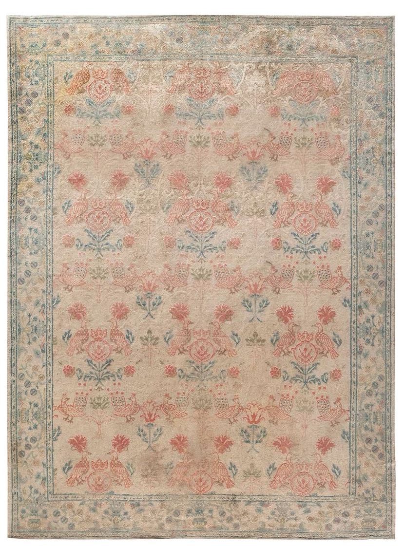 2020-09-29 15_32_17-Spanish Midcentury Beige, Turquoise and Dusty Pink Hand Knotted Rug BB7059 by DL