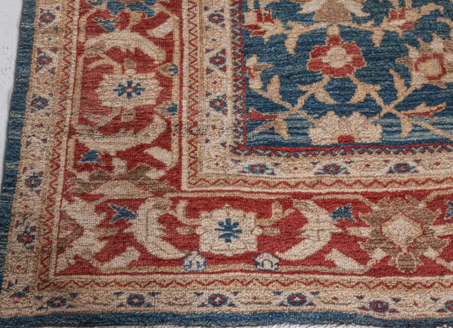 Antique Persian Sultanabad Rug in Beige, Blue, and Red BB7572