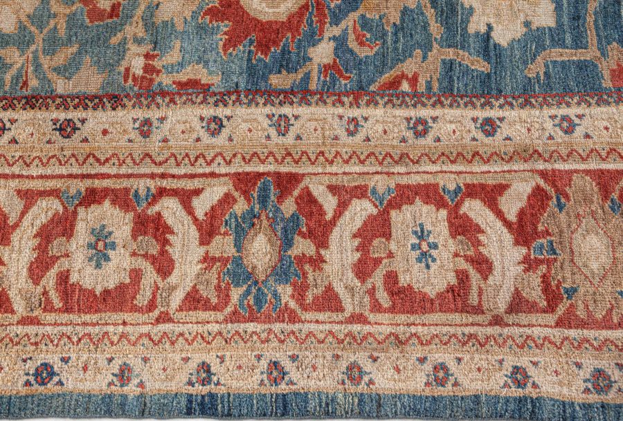 Antique Persian Sultanabad Rug in Beige, Blue, and Red BB7572