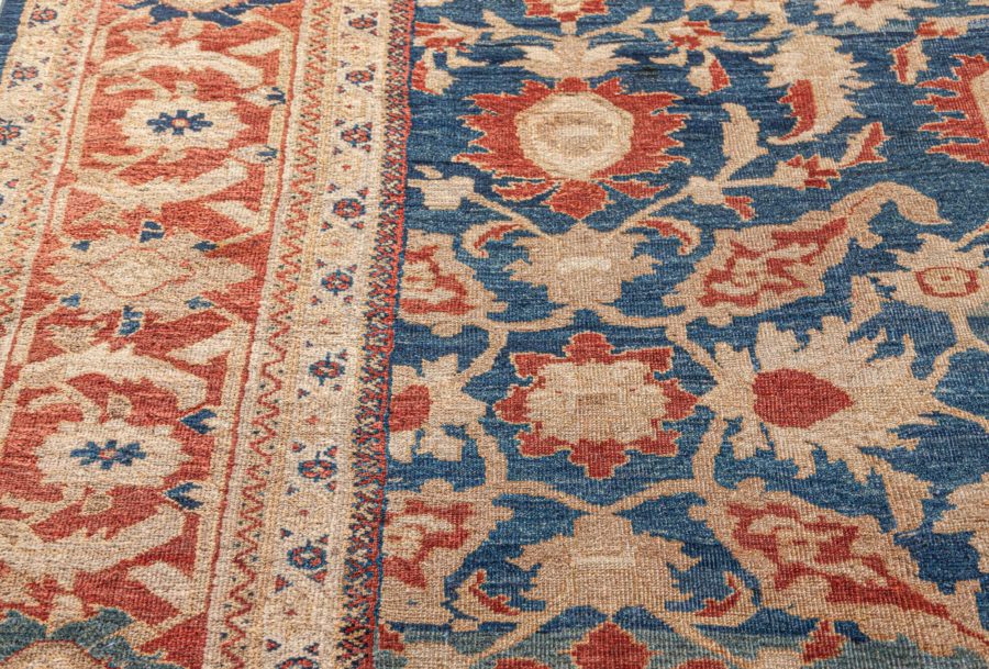 Antique Persian Sultanabad Rug in Beige, Blue, and Red BB7572