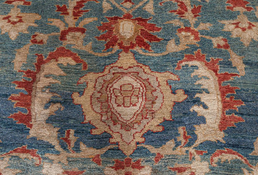 Antique Persian Sultanabad Rug in Beige, Blue, and Red BB7572