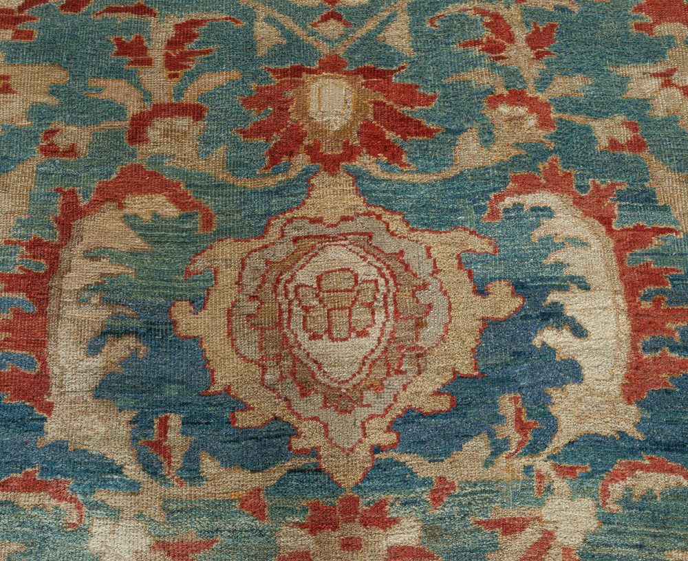 Antique Persian Sultanabad Rug in Beige, Blue, and Red BB7572