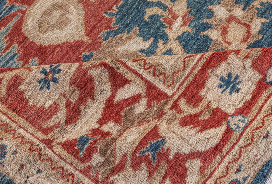 Antique Persian Sultanabad Rug in Beige, Blue, and Red BB7572