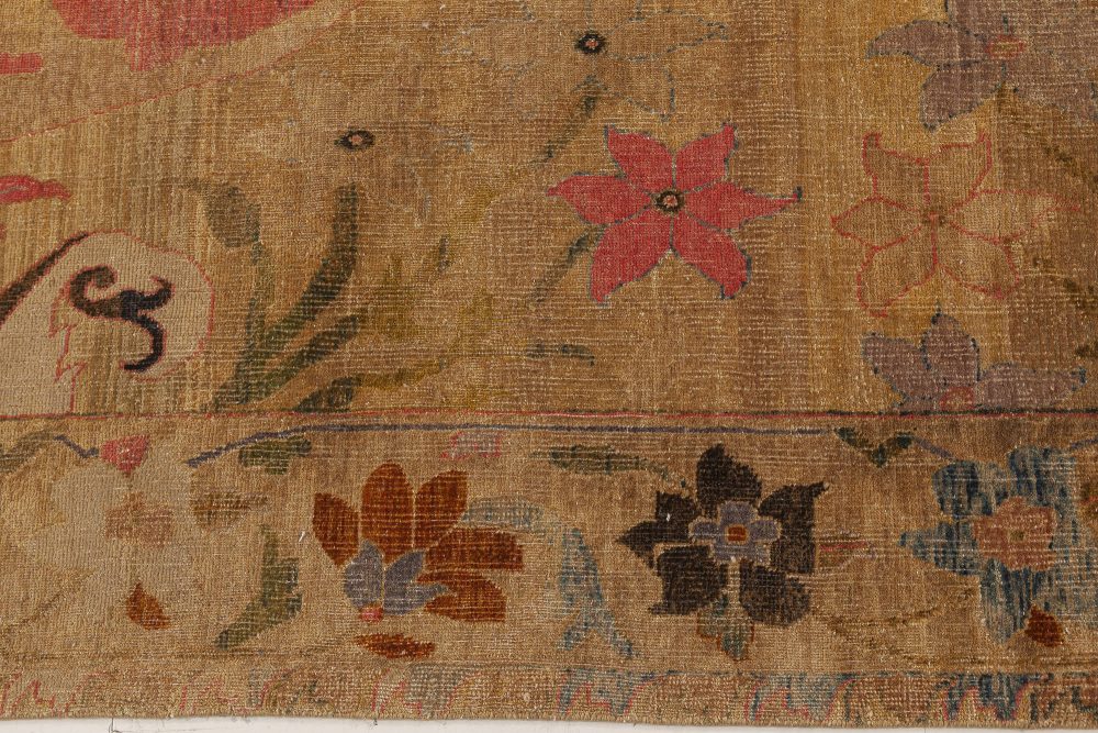 Doris Leslie Blau Collection Modern Floral Rug of Traditional Indian Inspiration N12149