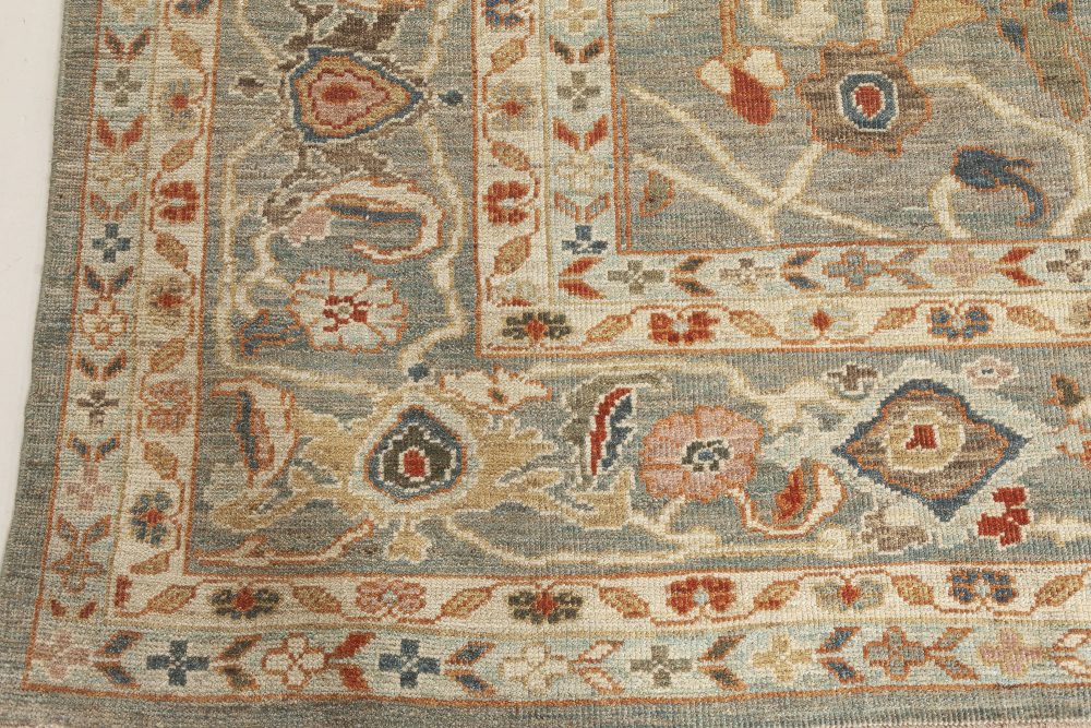 Doris Leslie Blau Collection Sultanabad Inspired Beige, Blue, Brown, Pink Rug N12155