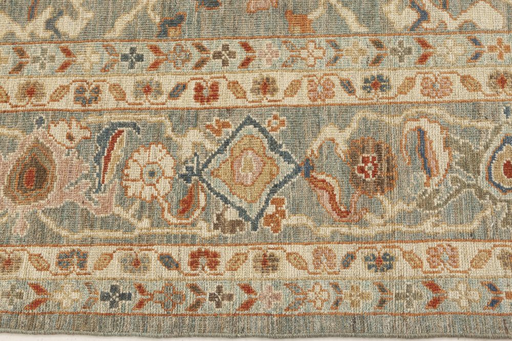 Doris Leslie Blau Collection Sultanabad Inspired Beige, Blue, Brown, Pink Rug N12155