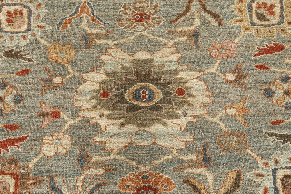 Doris Leslie Blau Collection Sultanabad Inspired Beige, Blue, Brown, Pink Rug N12155