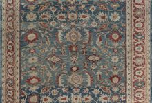 Antique Persian Sultanabad Rug in Beige, Blue, and Red BB7572