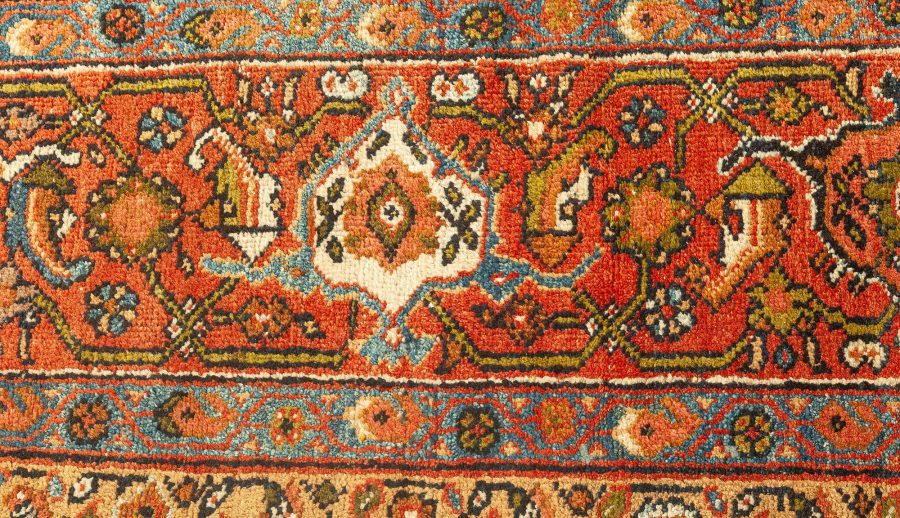 Authentic Persian Sultanabad Rug (Size Adjusted) in Beige Blue Green Orange Red BB7577