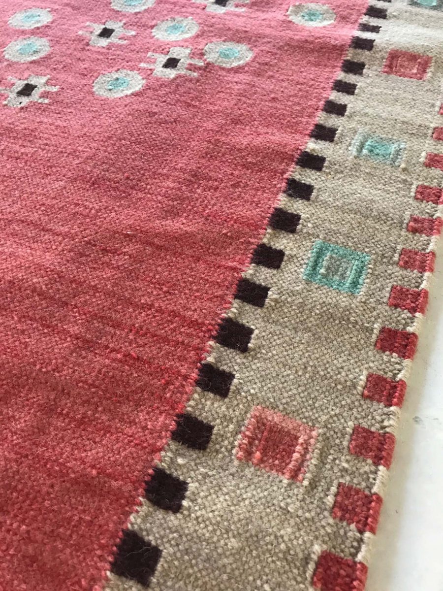 New Swedish Flat Weave Rug N12167