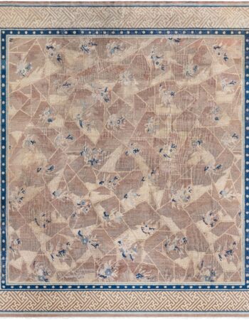 Contemporary Flatweave Solid Light Beige Wool Carpet “Alabaster” N12854 Contemporary Flatweave Solid Light Beige Wool Carpet “Alabaster” N12854