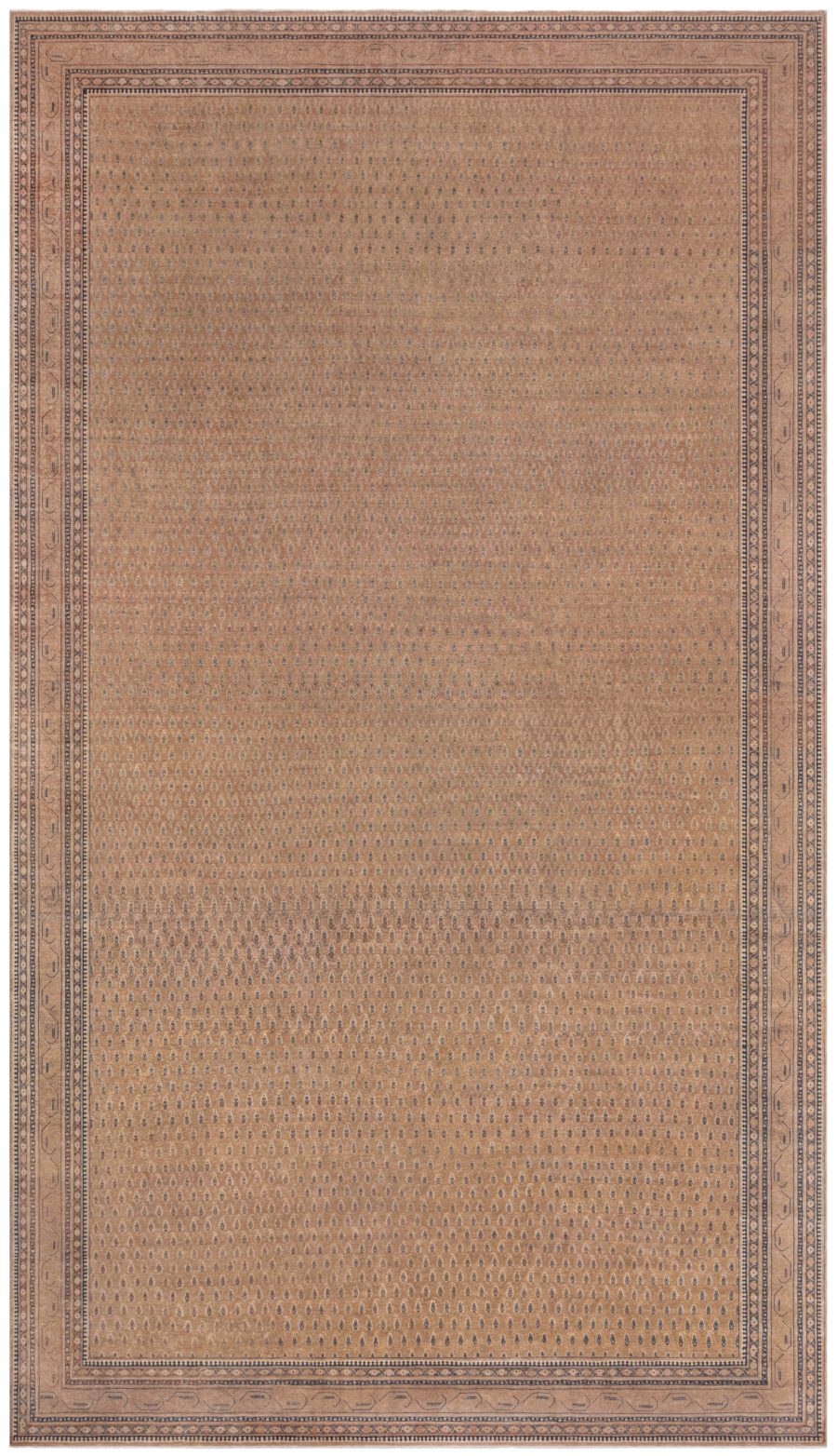 Authentic Persian Tabriz Rug in Beige, Blue, Brown BB7586