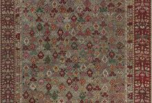 Antique Turkish Ghiordes Beige, Green, <mark class='searchwp-highlight'>Orange</mark>, Pink, Red Rug (Size Adjusted) BB7599