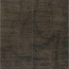 “Marsh” Contemporary Flatweave Solid Brown Wool Rug N12174