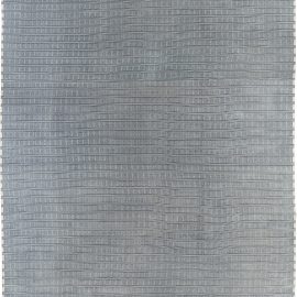 “Kyma” Modern Dhurrie Geometric Ivory Hand-Knotted Cotton Rug N12171