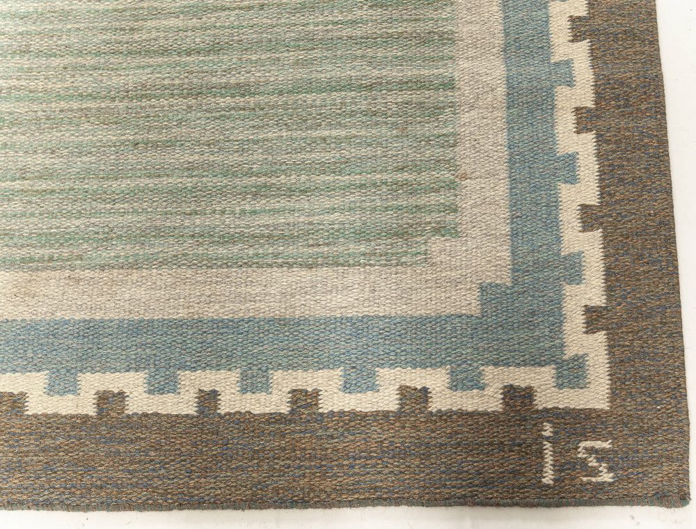 VINTAGE SWEDISH ROLAKAN RUG BY INGEGERD SILOW BB7605